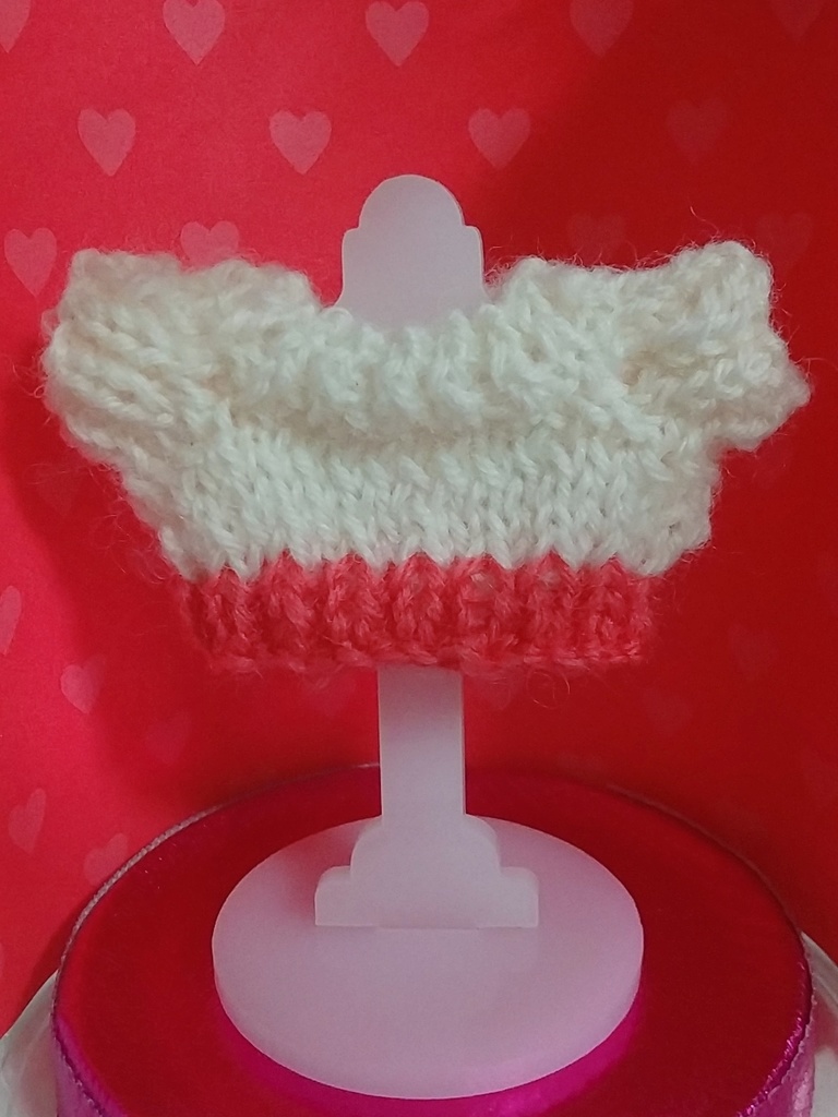 【ぬい服】バイカラーセーター(おまけ付) ※10cmぬい用