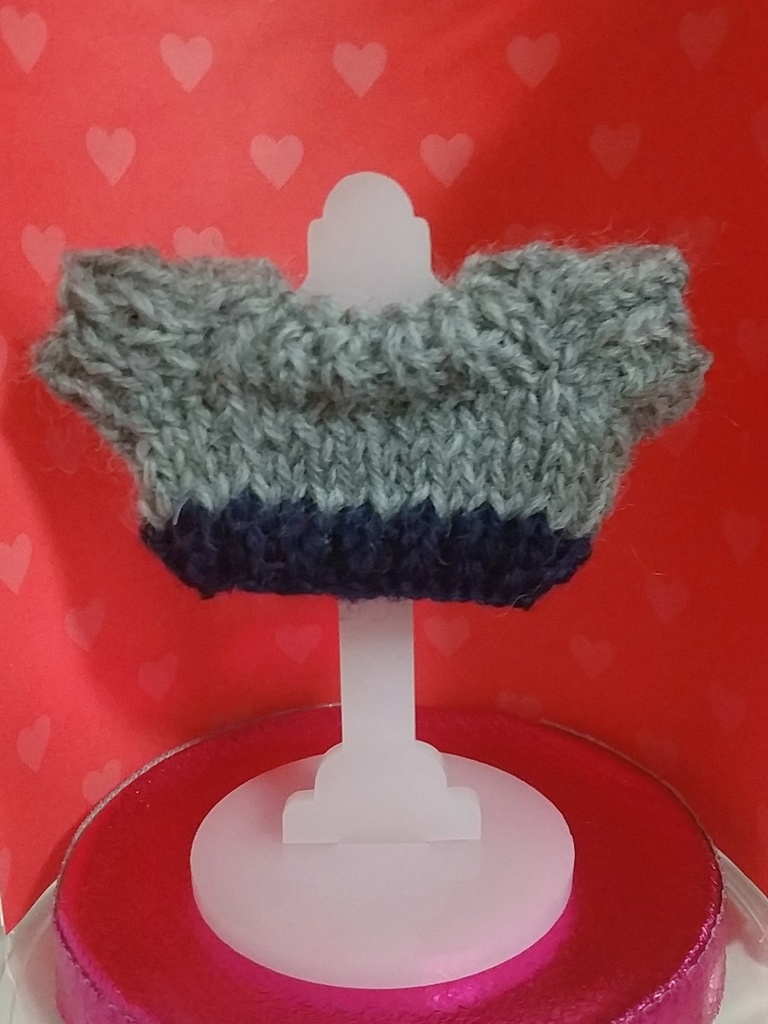 【ぬい服】バイカラーセーター(おまけ付) ※10cmぬい用