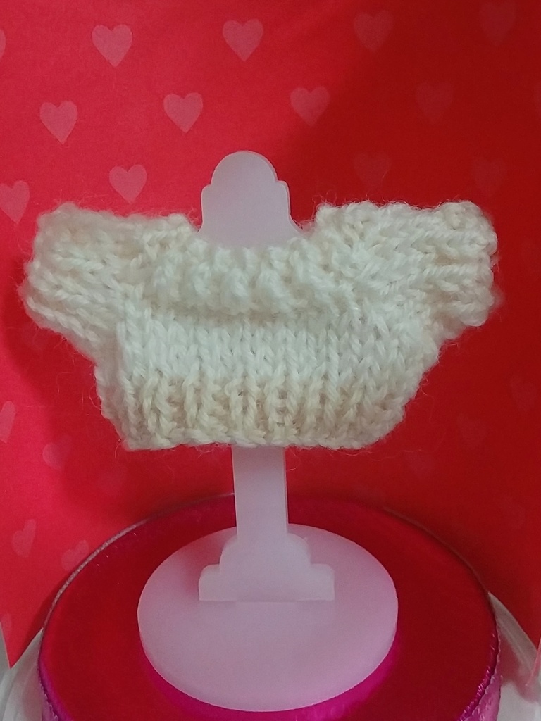 【ぬい服】バイカラーセーター(おまけ付) ※10cmぬい用