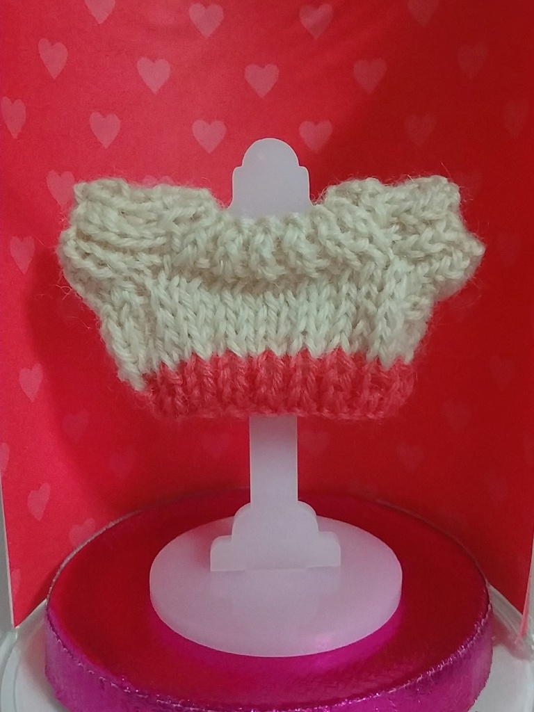 【ぬい服】バイカラーセーター(おまけ付) ※10cmぬい用