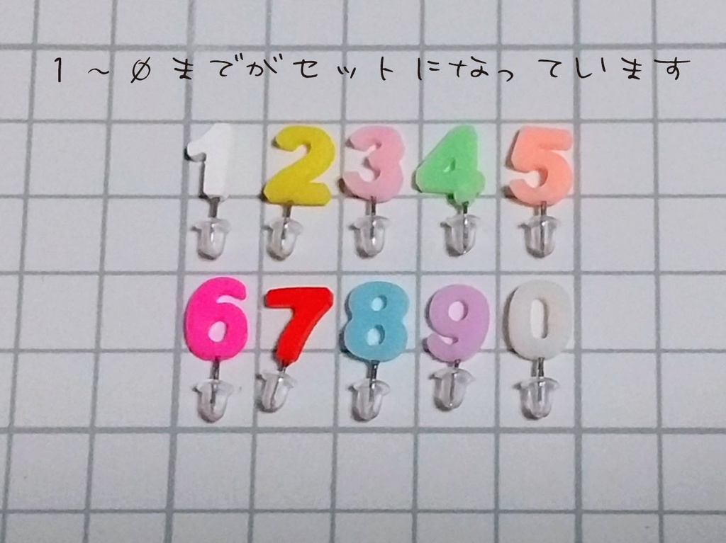 ぬいカチューシャ追加パーツ 数字セット