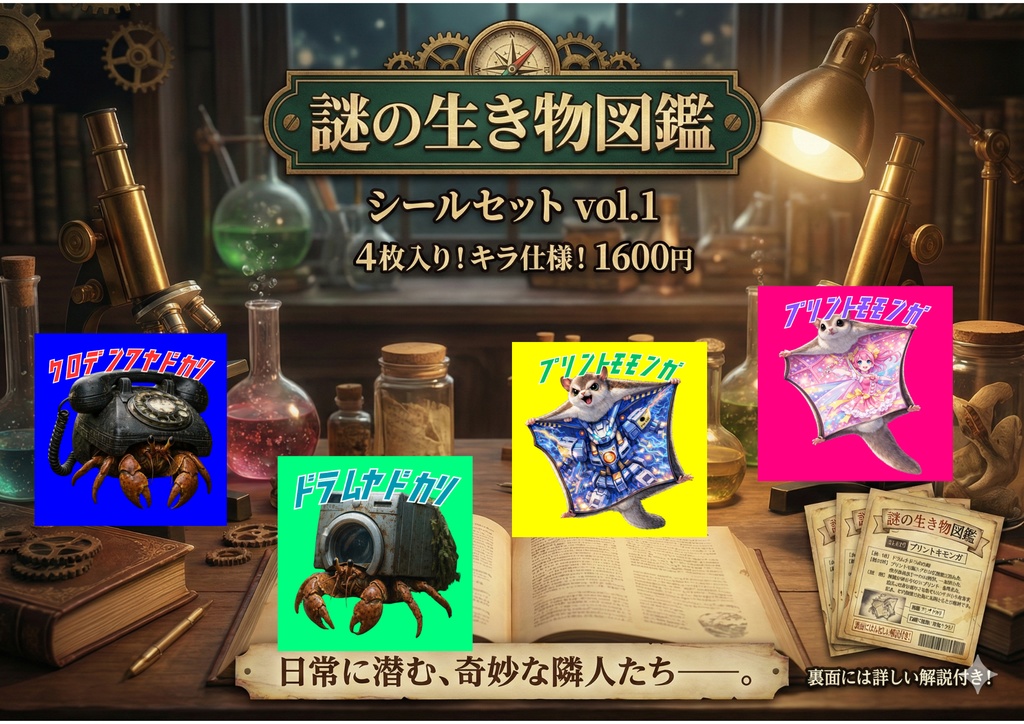 謎の生き物図鑑シール　VOL.1