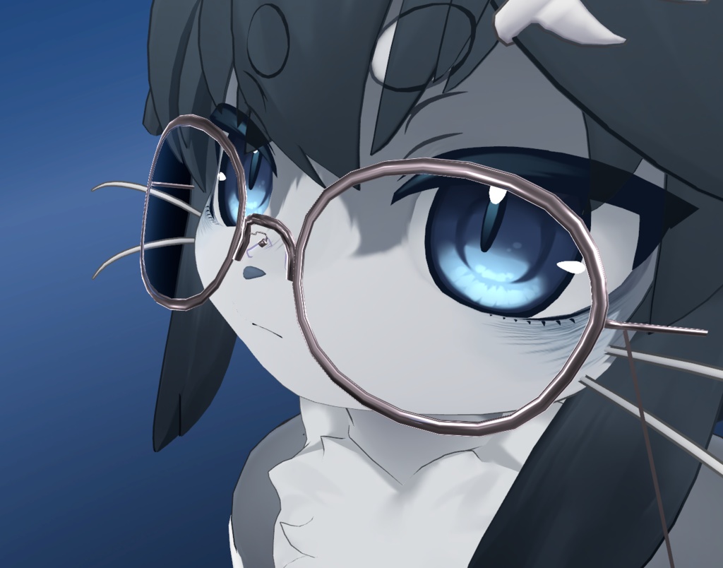 【Chalo想定】3Dモデル おさかなメガネ