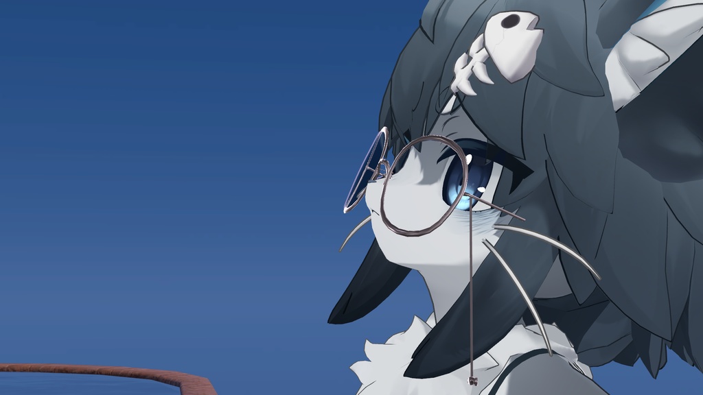 【Chalo想定】3Dモデル おさかなメガネ