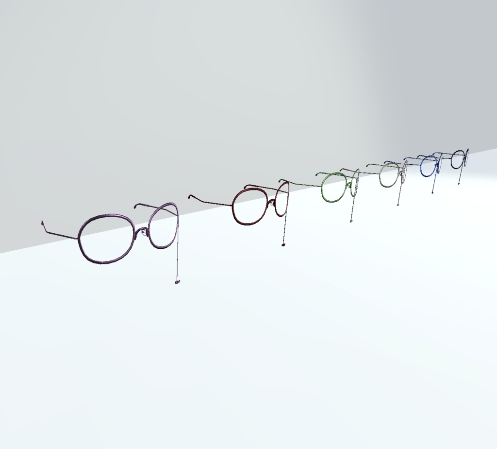 【Chalo想定】3Dモデル おさかなメガネ