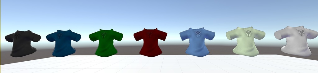 【シャロ対応 シャツ】AM:02-001_Simple Shirt【3Dモデル】