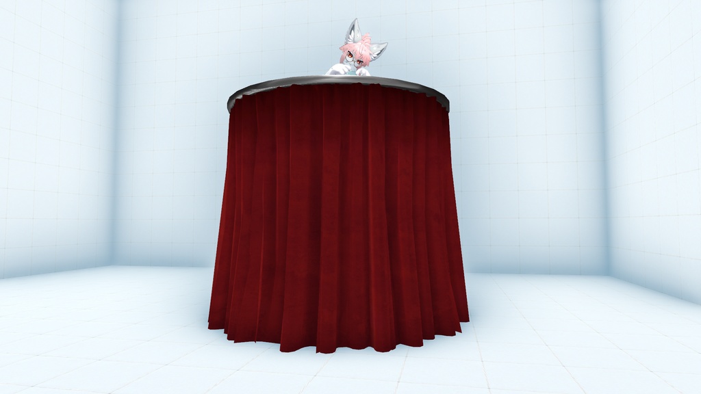 【VRChat想定アバターギミック】めかくしカーテン【アニメーション設定済み】