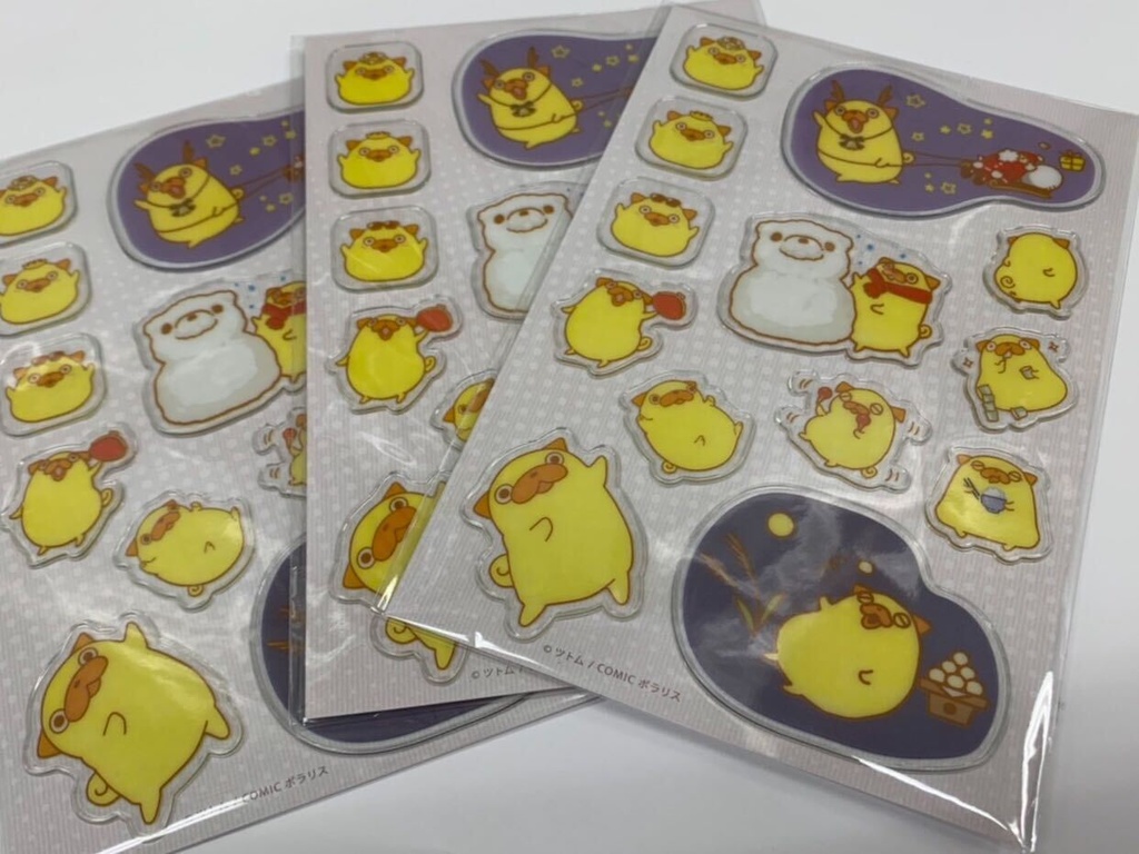 「おじさんはカワイイものがお好き。」パグ太郎ぷくぷくシール