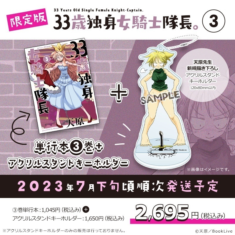 【数量限定】「33歳独身女騎士隊長。」単行本3巻グッズ付き限定版セット