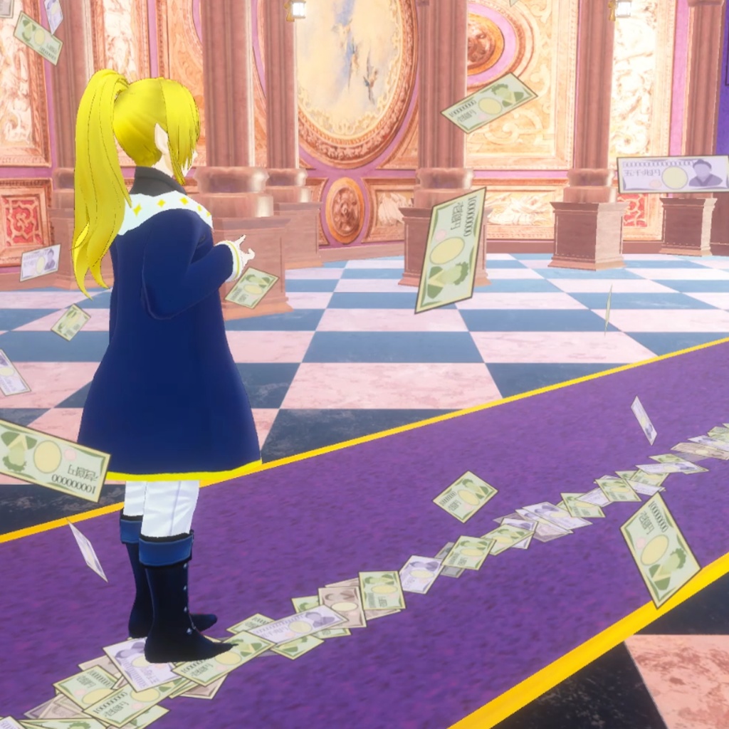 【パーティクル】金が降るパーティクル