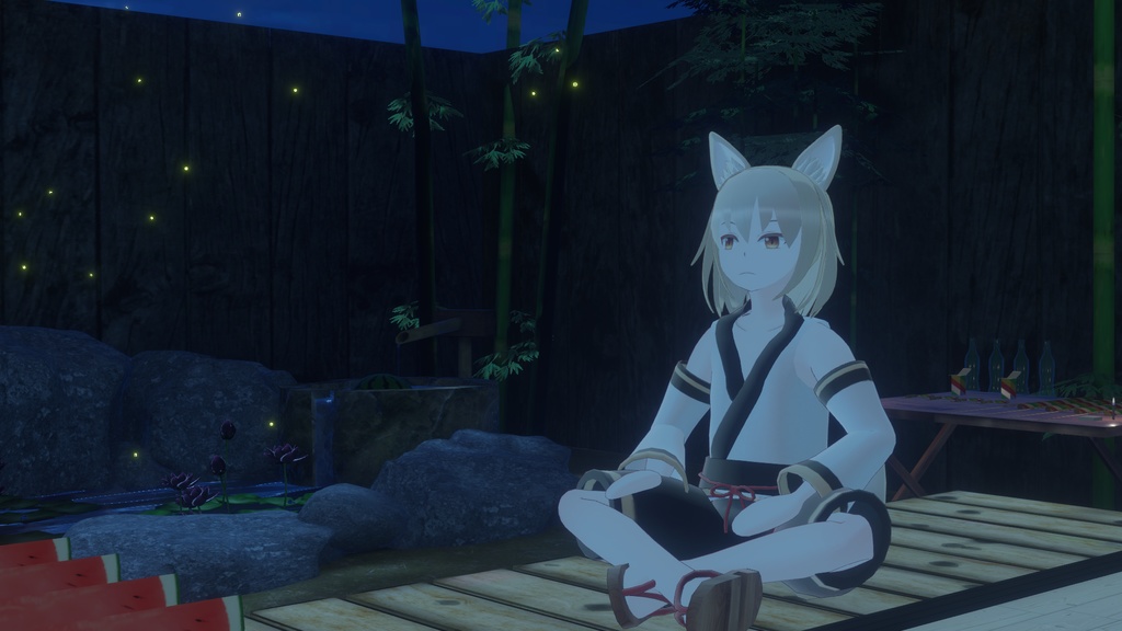 【無料】【オリジナル3Dモデル】子狐兄妹【悠&暦】