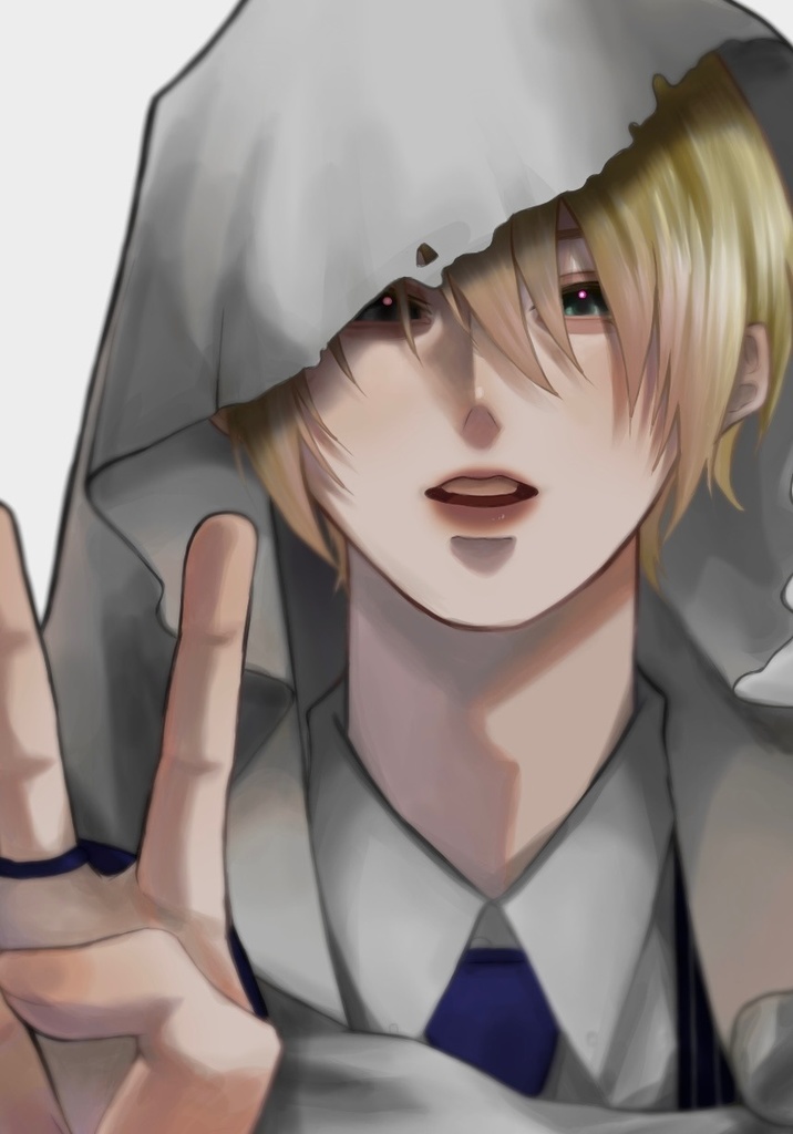 自撮り風イラストカード