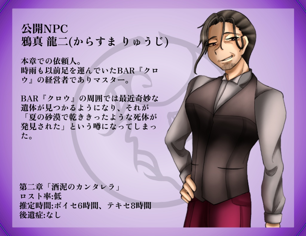 【ver2.2】CoC6版「時雨探偵事務所とおりふしの噂」『第二章 酒泥のカンタレラ』