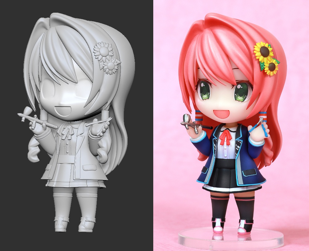 【DL版】ガレージキット 鮎川ひより デフォルメVer.(3Dプリンター用データダウンロード版) Ayukawa Hiyori garage kit (downloadable version for 3D printer)