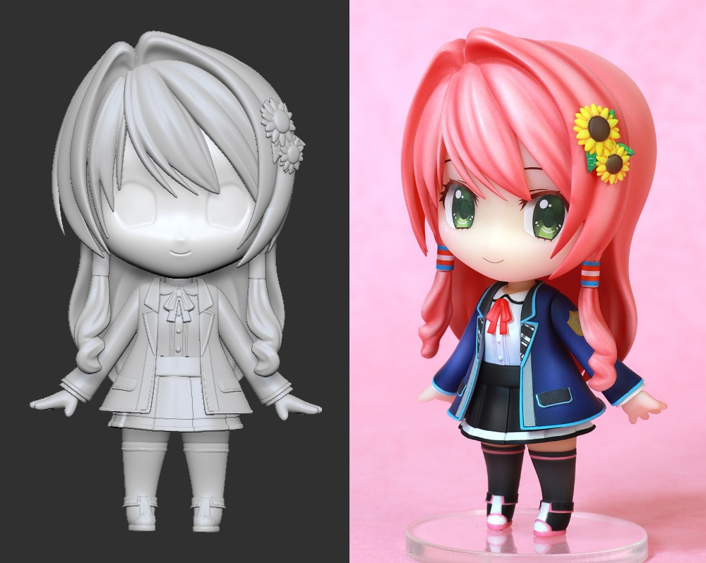 【DL版】ガレージキット 鮎川ひより デフォルメVer.(3Dプリンター用データダウンロード版) Ayukawa Hiyori garage kit (downloadable version for 3D printer)