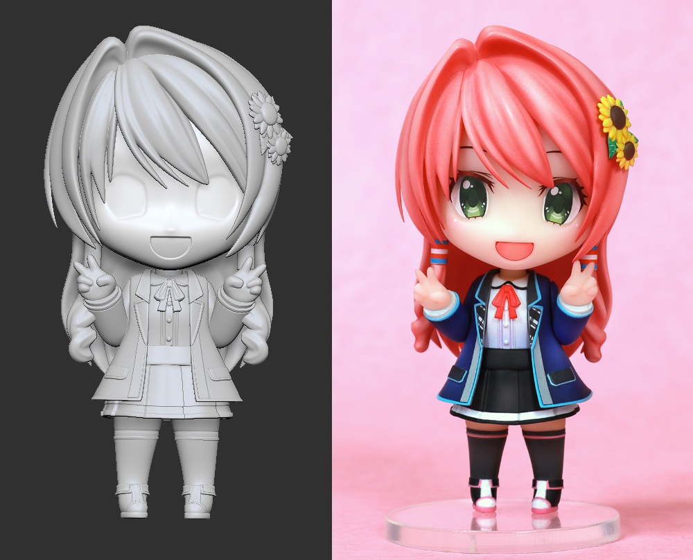 【DL版】ガレージキット 鮎川ひより デフォルメVer.(3Dプリンター用データダウンロード版) Ayukawa Hiyori garage kit (downloadable version for 3D printer)