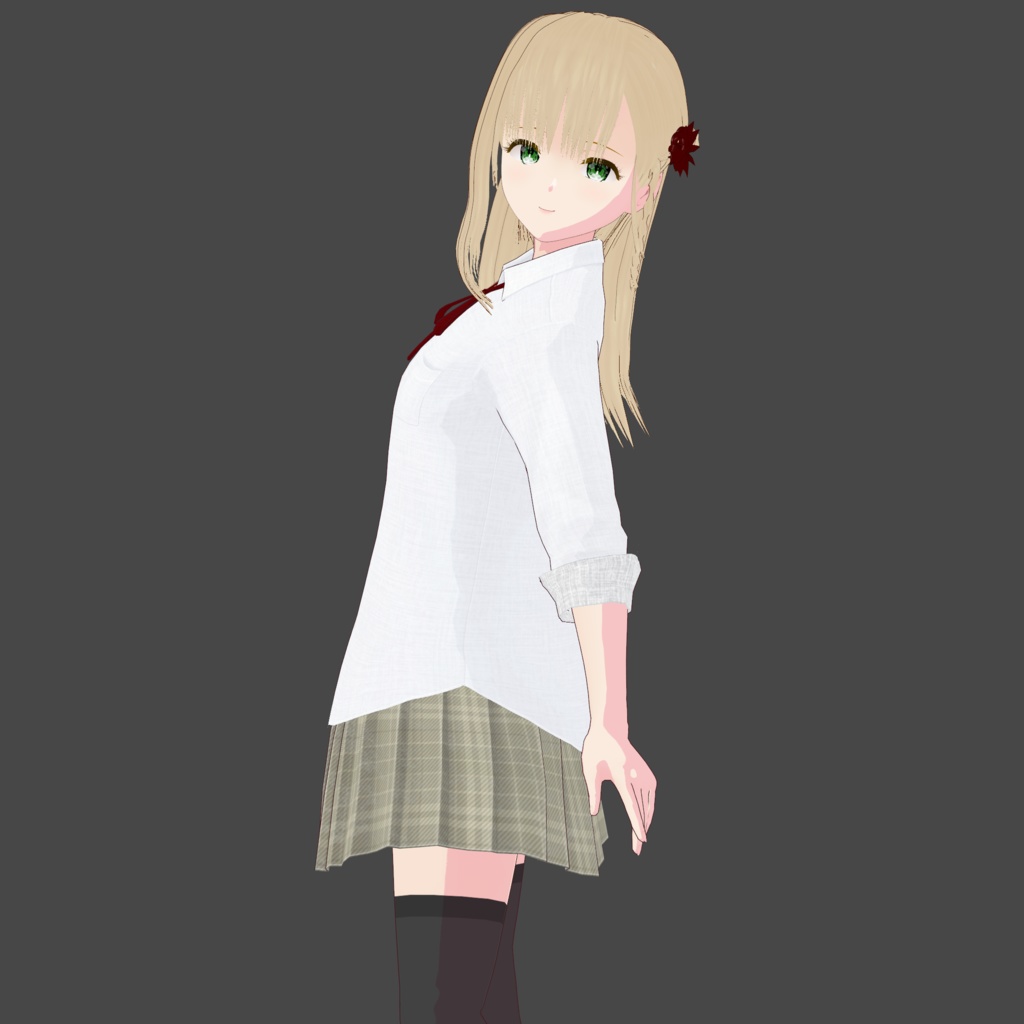 【Vroidモデル・3Dモデル】Proko夏服Ver【VRM形式】