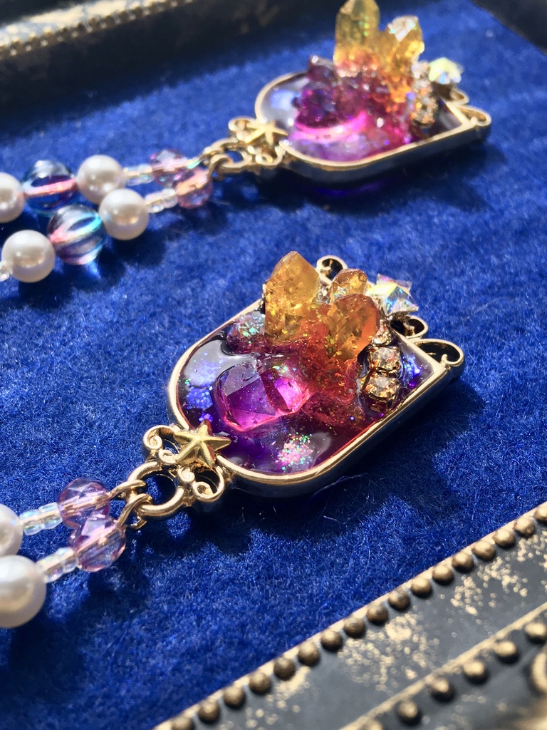 鉱石とダイヤレーンの星屑ネックレス