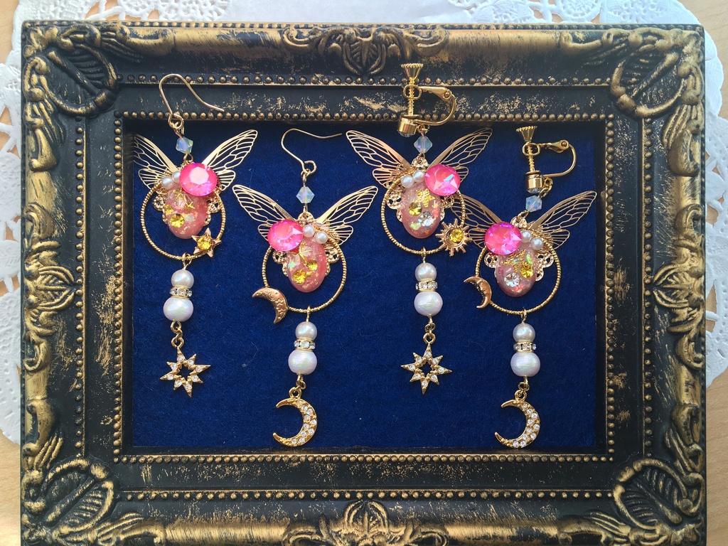 妖精の耳飾り♦︎White Princess ピアス イヤリング