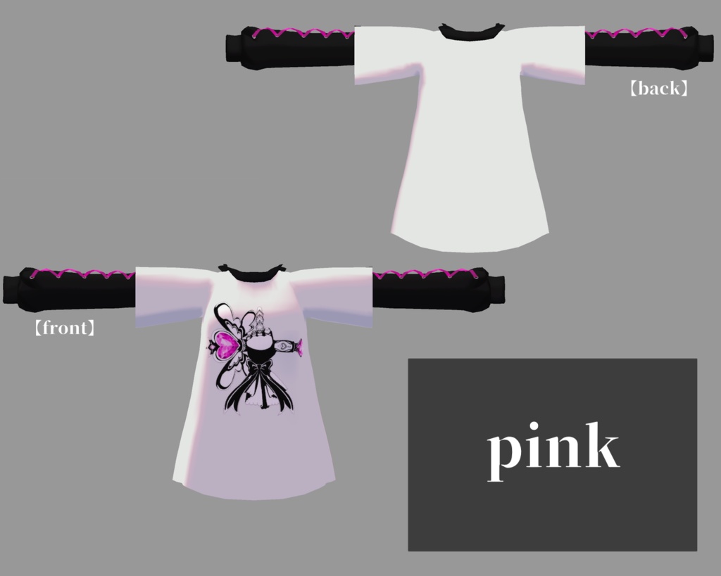 【衣装テクスチャ】レースレイヤードTシャツ追加テクスチャ