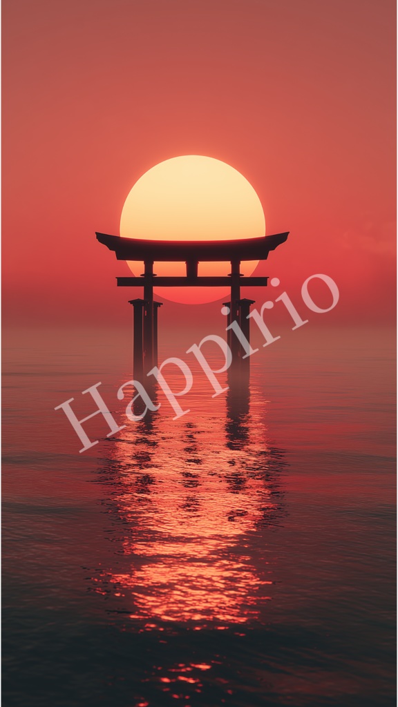 【開運待受】茜色の開運壁紙 ｜ ラッキーカラー ｜ スマホ壁紙