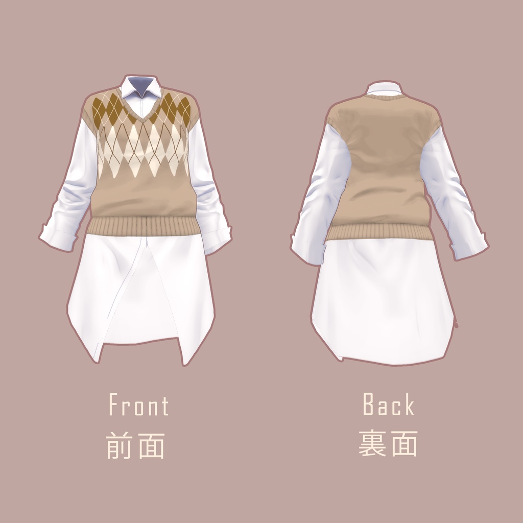 市松模様のセーター||Checkered Sweater