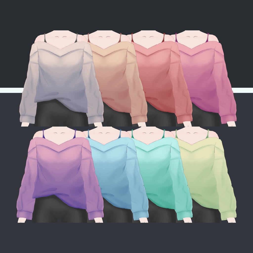 セーター||Off-Shoulder Sweater