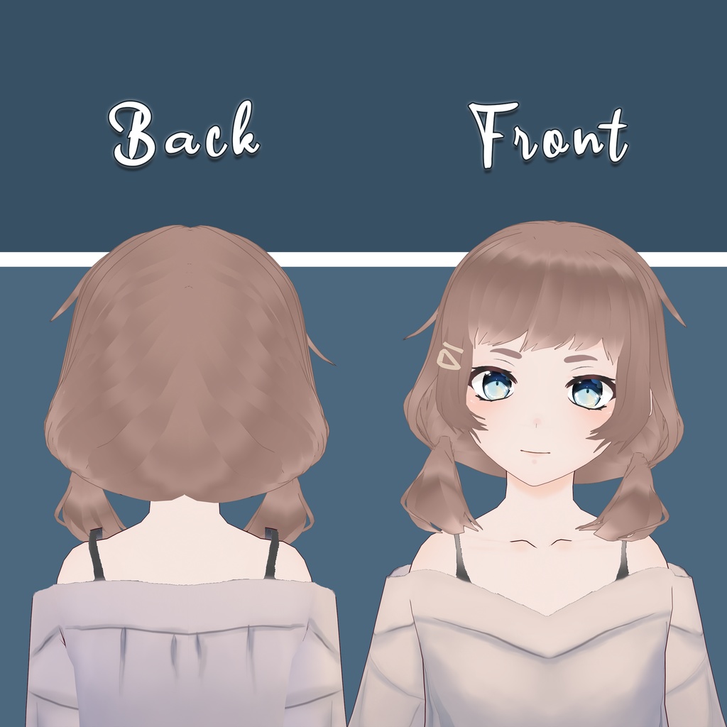 低ピグテール 髪型||Low Pigtails Hairstyle