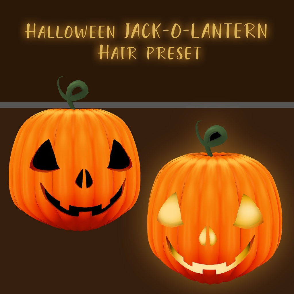 Halloween JACK-O-LANTERN Hair preset