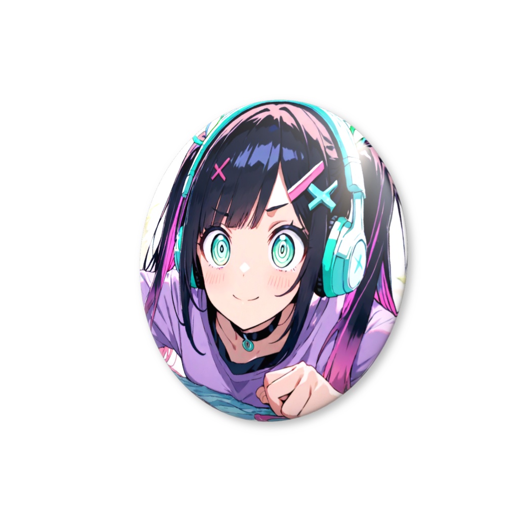 「おすすめの作業用BGM募集」ガム缶バッジ