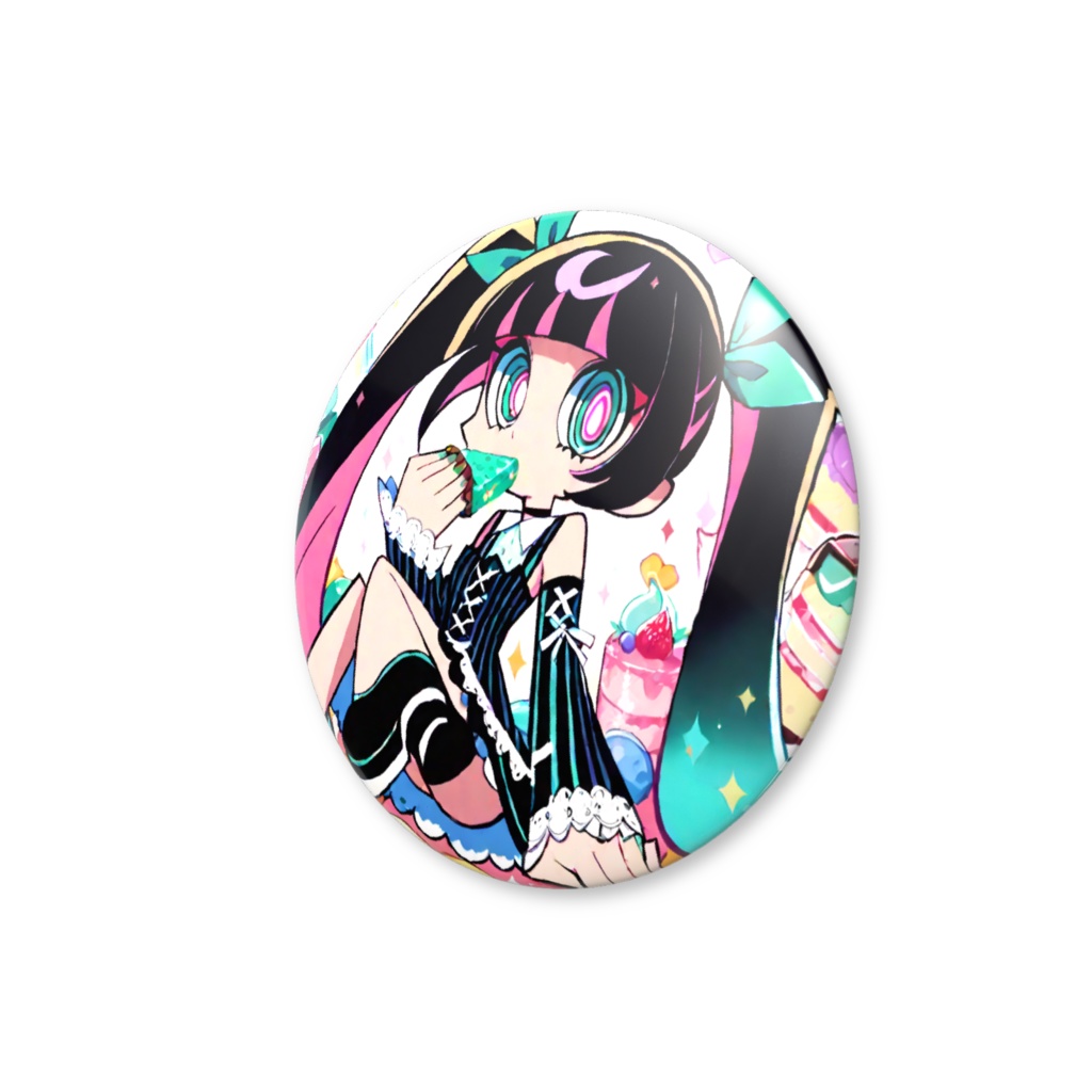 「スイーツ大好き」ガム缶バッジ