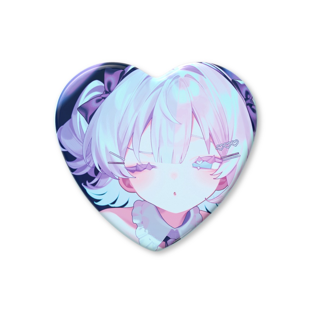 バニーくん ハート缶バッジ