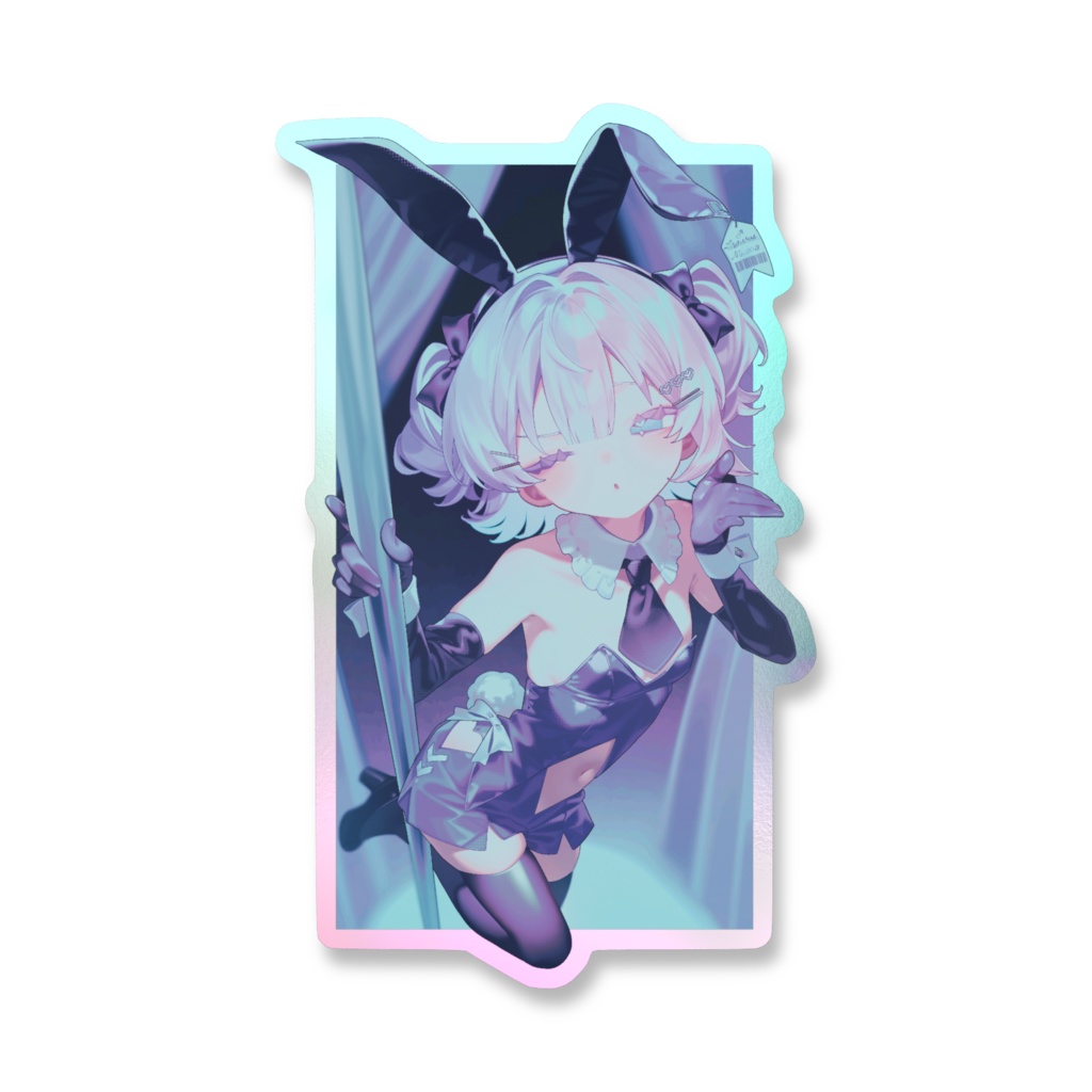 バニーくん オーロラスマホステッカー