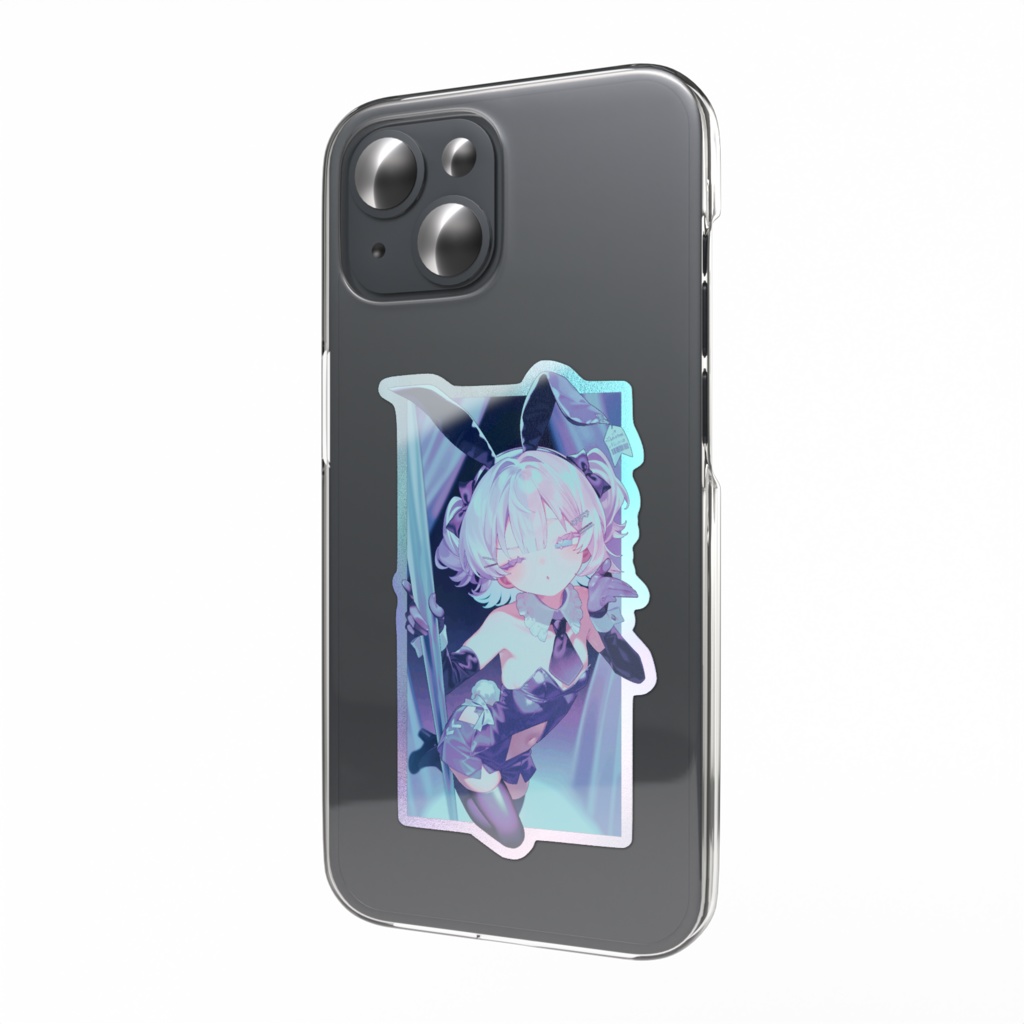 バニーくん オーロラスマホステッカー