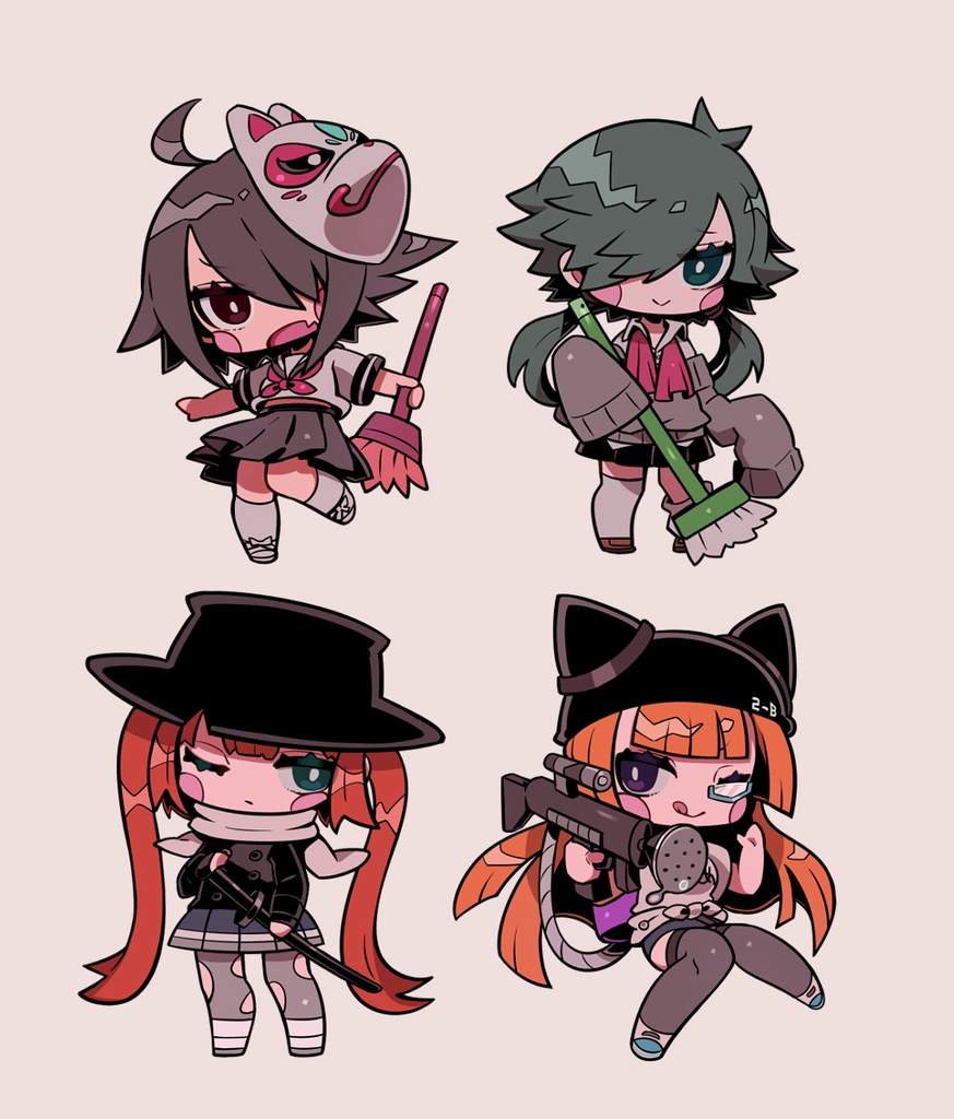 繋がるアクリルキーホルダー　