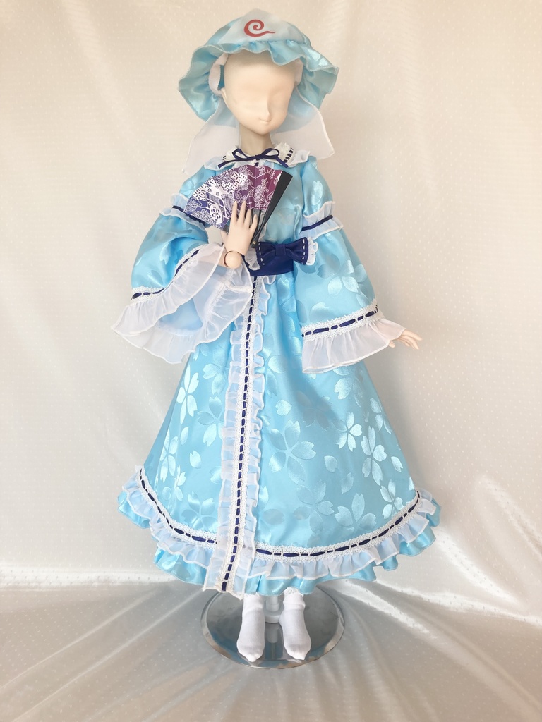 東方project  西行寺幽々子　ドール服　60cmドール