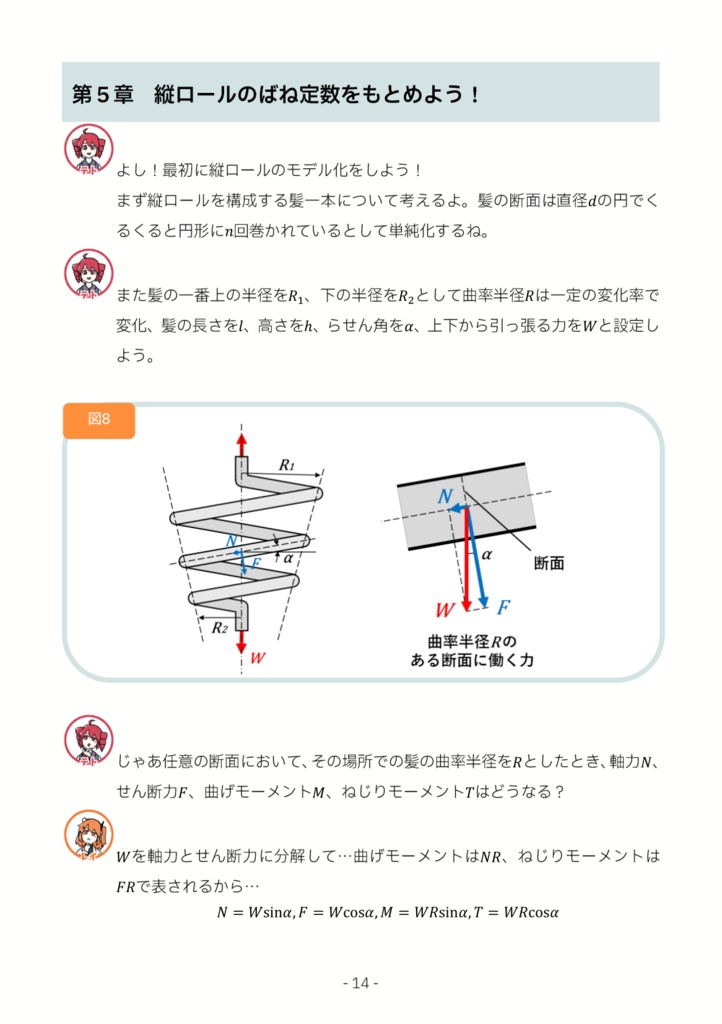 縦ロール物理学 ~縦ロールのばね定数を求めてみよう!~