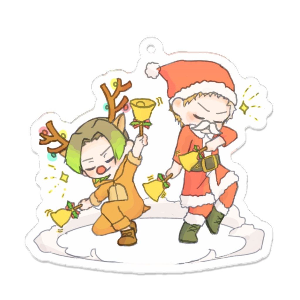 【コーティング有】クリスマス牧野&浦田 アクリルキーホルダー 70*70mm