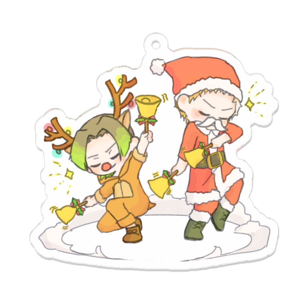 クリスマス牧野&浦田 アクリルキーホルダー 70*70mm