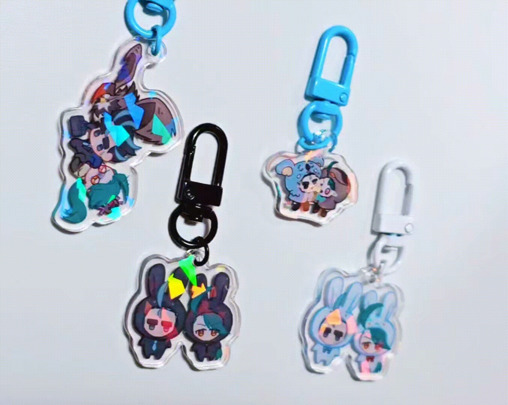 手持ちケープ姿 豆アオチリ アクリルキーホルダー