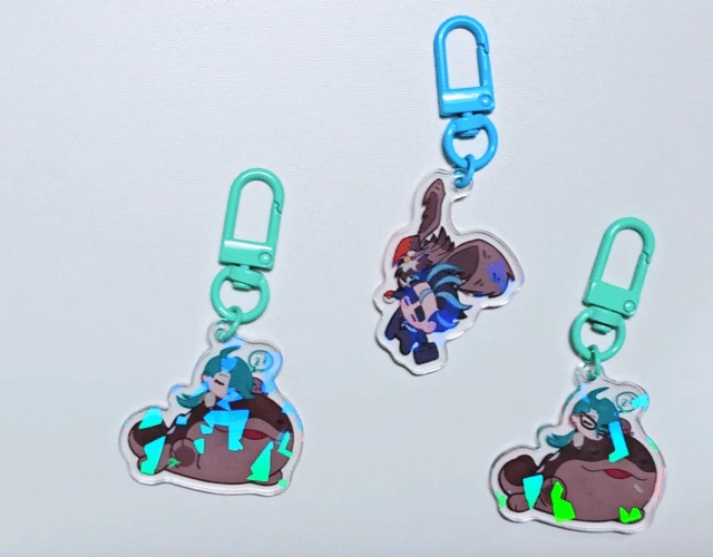 【3種】手持ちと帰宅 豆アオチリ アクリルキーホルダー