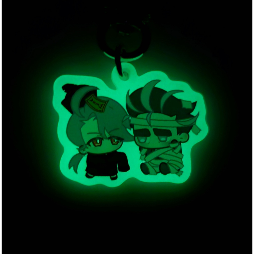 ハロウィン姿 豆アオチリ 蓄光アクリルキーホルダー