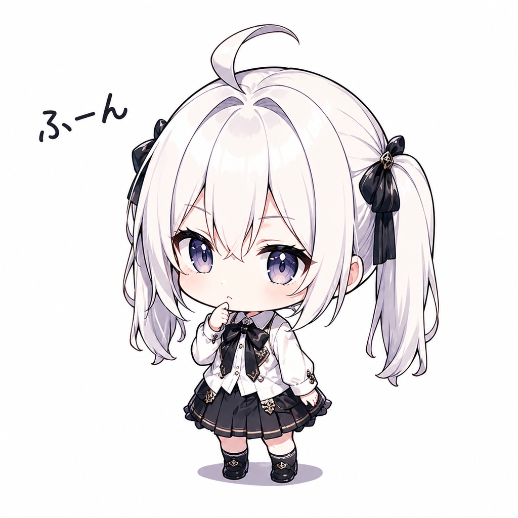 オリジナルミニキャラ透過PNG素材「ふーん」Vol.0