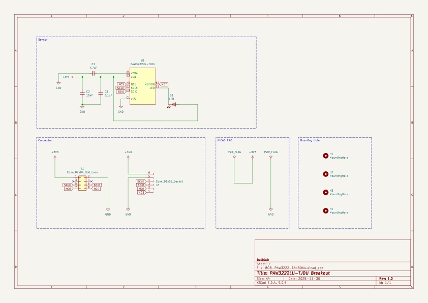 PAW3222 ブレイクアウトボード TANBOKU(淡墨)