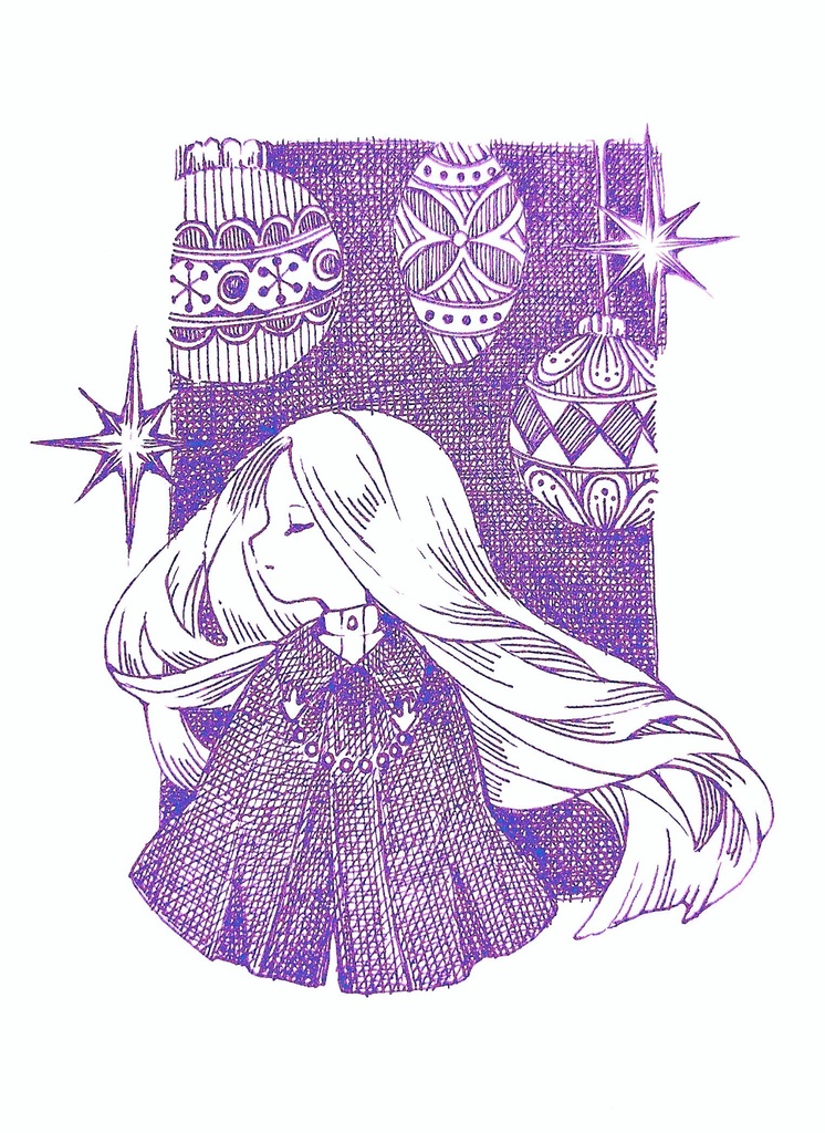 (※クリックポスト)ポストカード『冬の装飾』