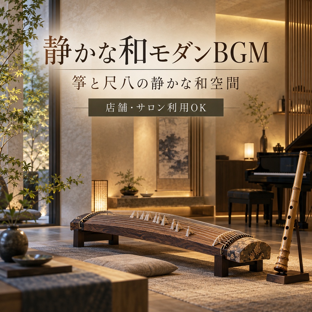 静かな和モダンBGM｜箏と尺八の静かな和空間｜店舗・サロン利用OK