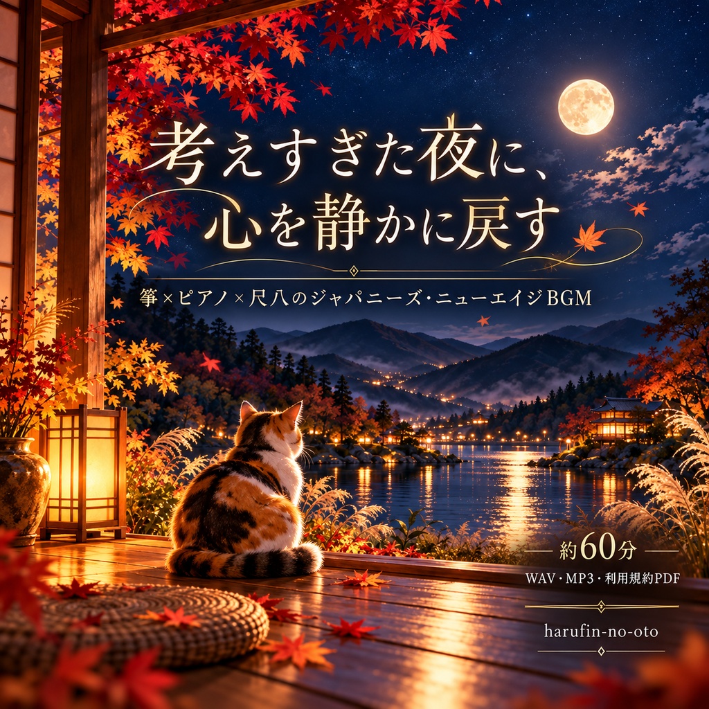 考えすぎた夜に、心を静かに戻す｜箏×ピアノ×尺八のジャパニーズ・ニューエイジBGM 約60分