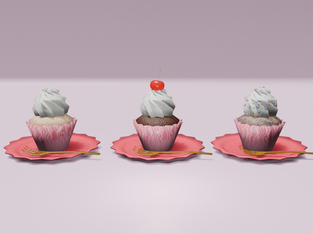 カップケーキ3種