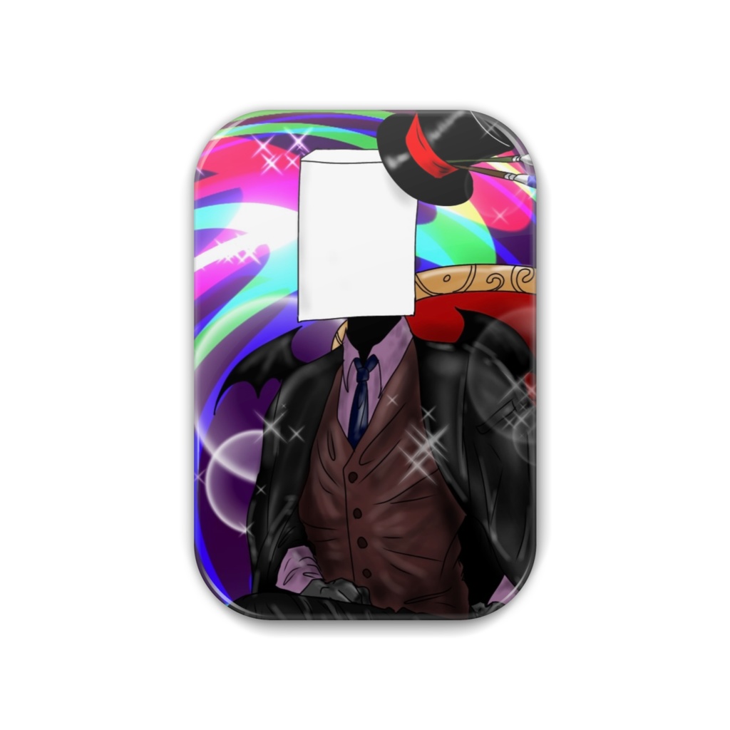 カラフルペイントマン缶バッジ