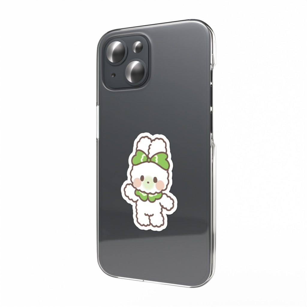 うさぎのくろーばーちゃん スマホステッカー【ふらわ~ふれんず】